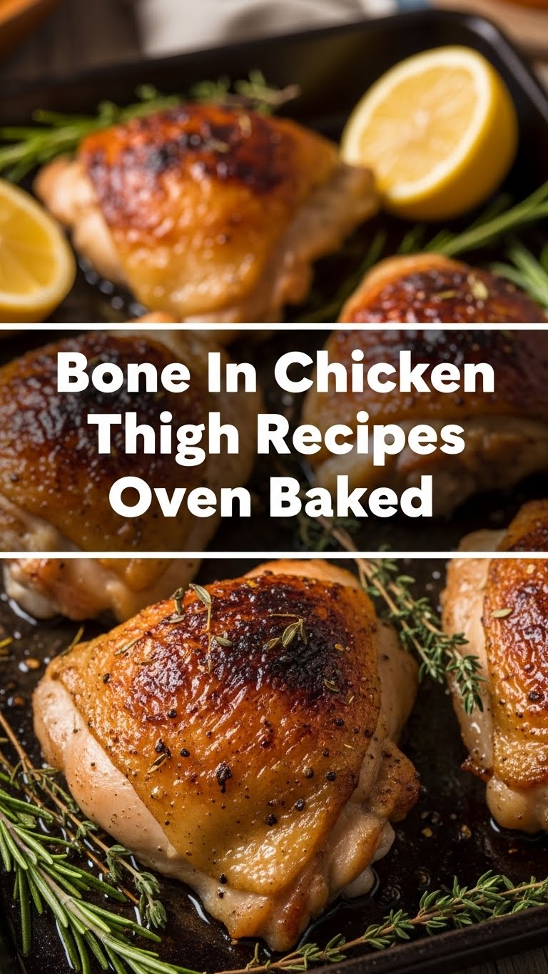 Bone In Chicken Thigh Recipes Oven Baked