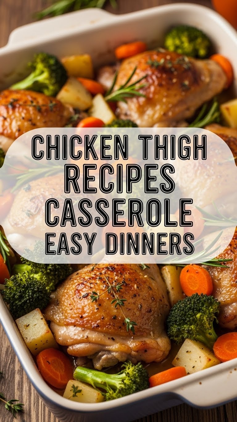 Chicken Thigh Recipes Casserole Easy Dinners