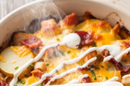 Chicken Bacon Ranch Potato Bake Casserole Recipes