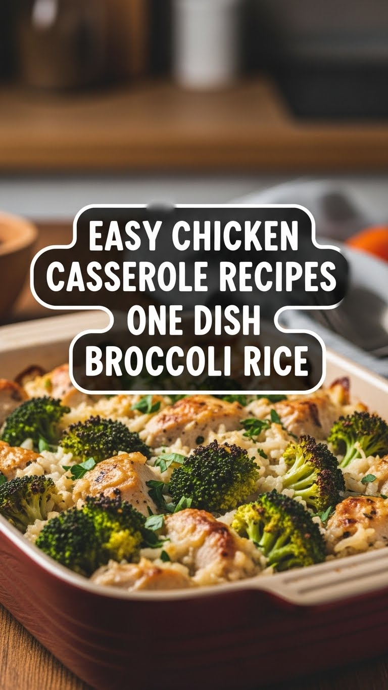 Easy Chicken Casserole Recipes One Dish Broccoli Rice