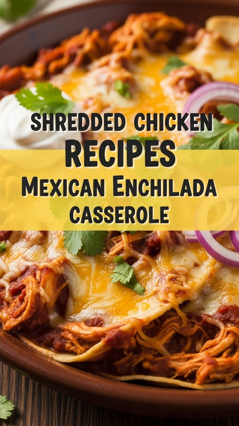 Shredded Chicken Recipes Mexican Enchilada Casserole
