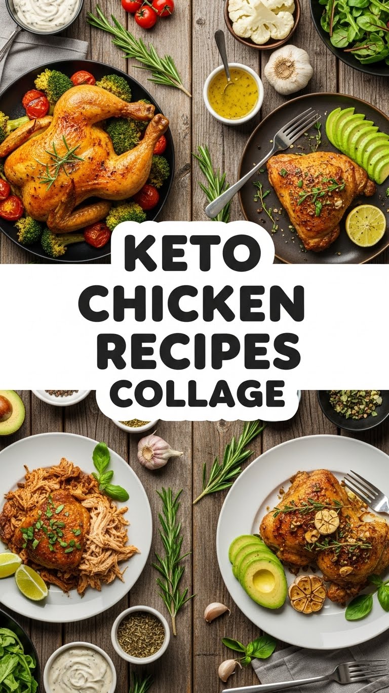 Keto Chicken Recipes Collage