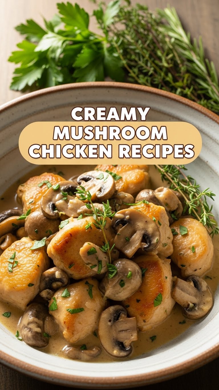 Creamy Mushroom Chicken Recipes