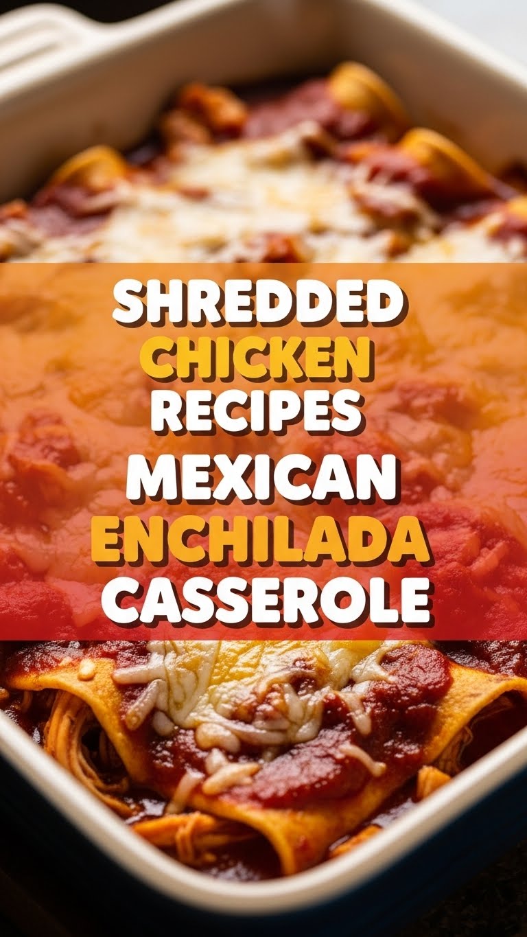 Shredded Chicken Recipes Mexican Enchilada Casserole