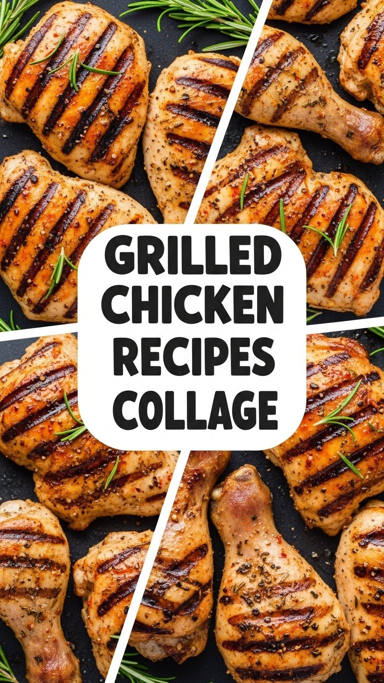 Grilled Chicken Recipes Collage