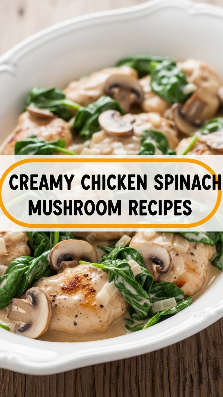 Creamy Chicken Spinach Mushroom Recipes