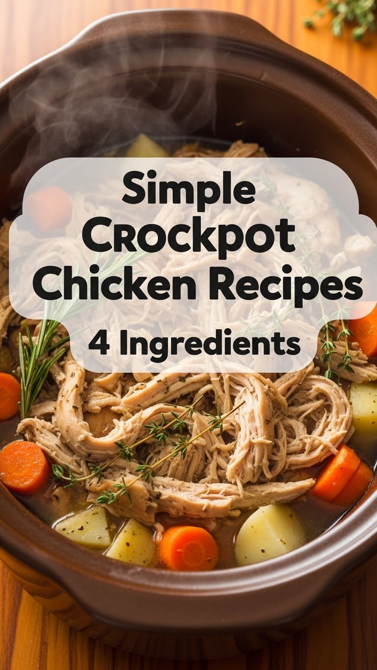 Simple Crockpot Chicken Recipes 4 Ingredients