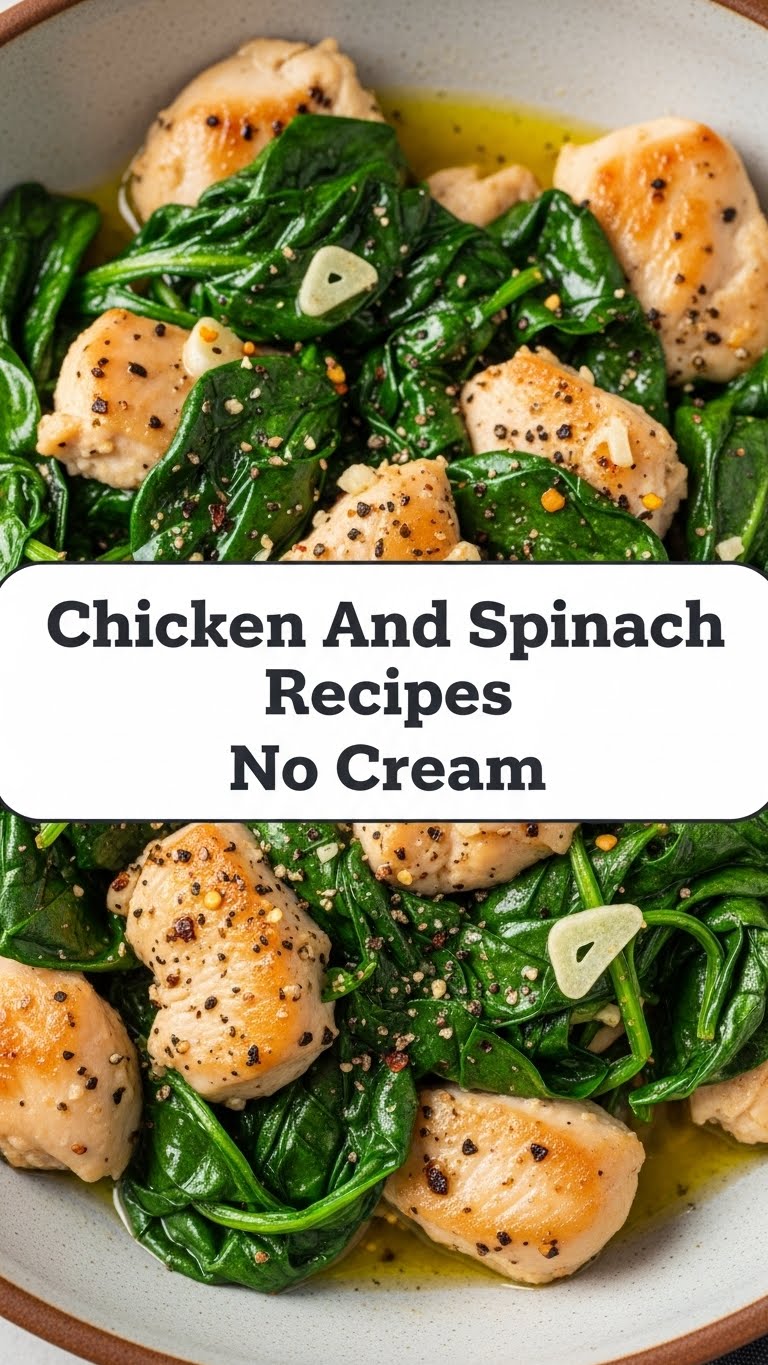 Chicken And Spinach Recipes No Cream