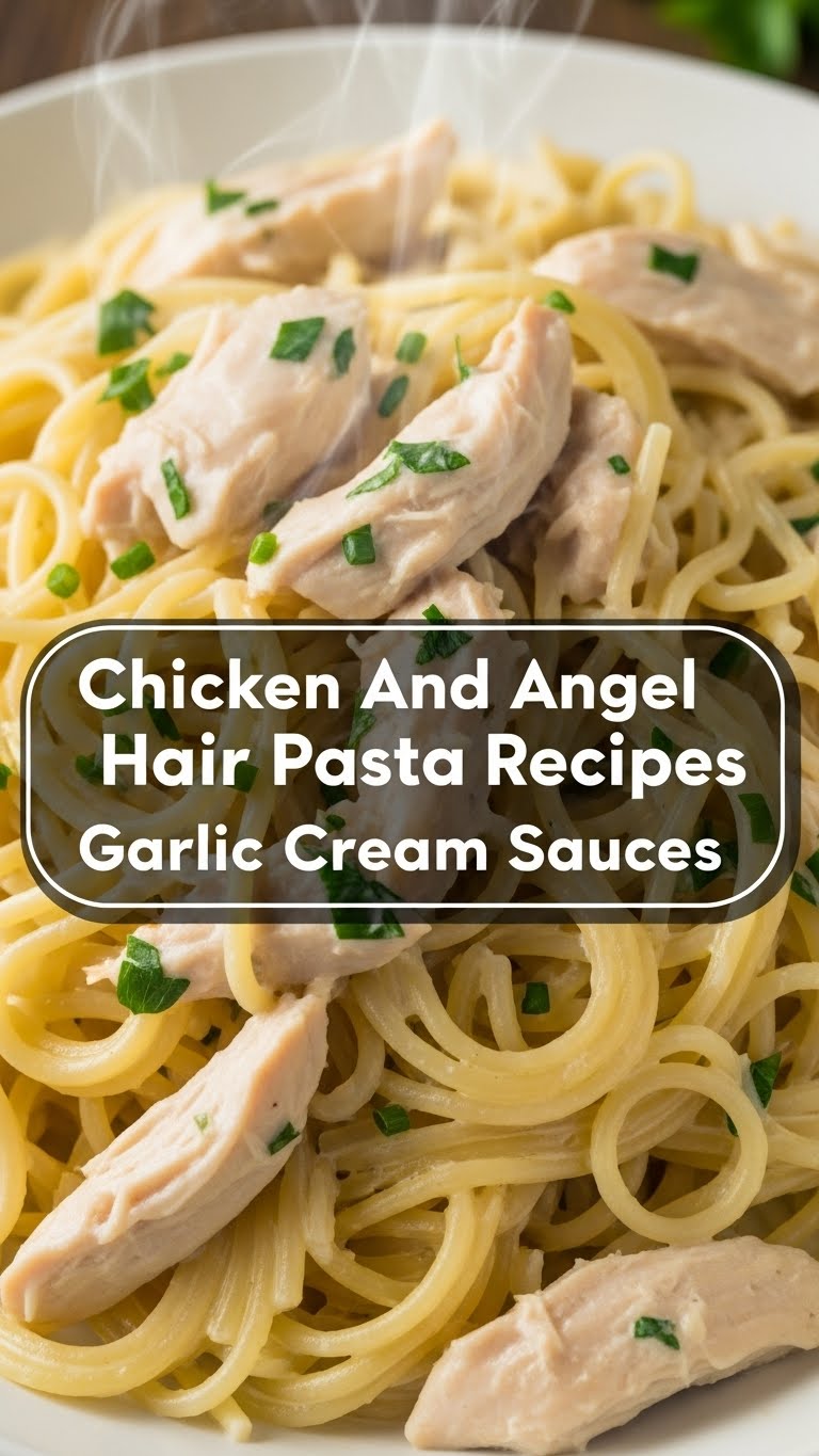 Chicken And Angel Hair Pasta Recipes Garlic Cream Sauces