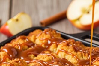 Caramel Apple Dump Cake With Pie Filling