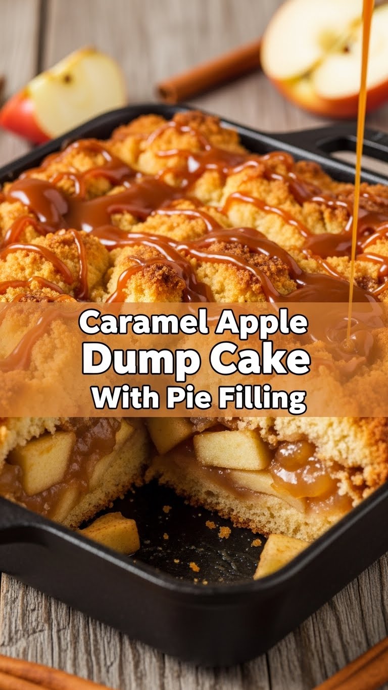 Caramel Apple Dump Cake With Pie Filling
