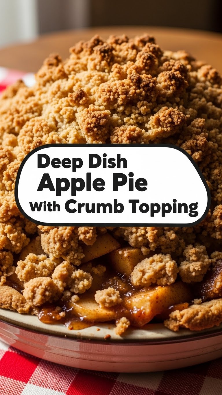 Deep Dish Apple Pie With Crumb Topping