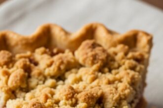 Apple Pie Slice With Crumble Topping