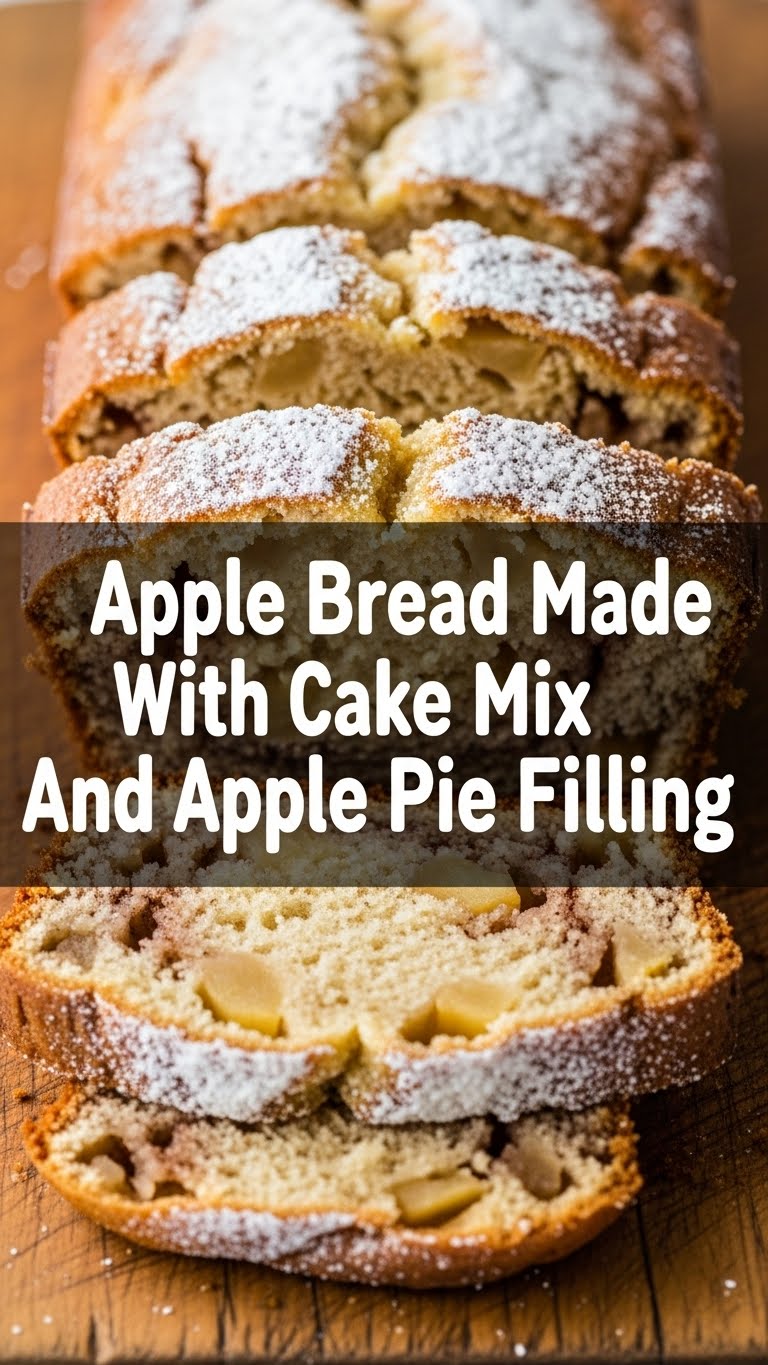 Apple Bread Made With Cake Mix And Apple Pie Filling