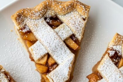 Apple Pie Slices With Powdered Sugar