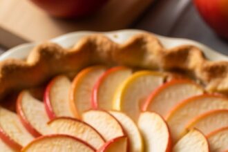 Apple Pie With Sliced Apples On Top