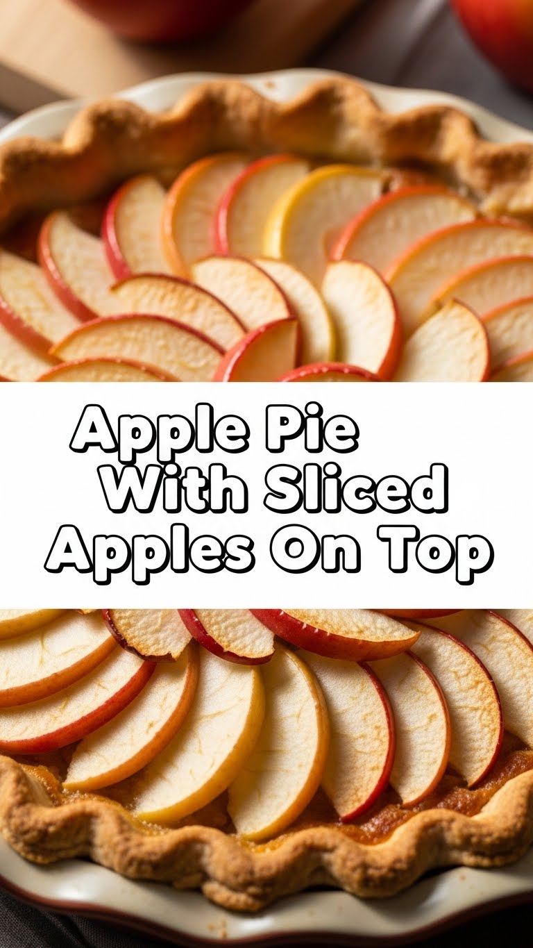 Apple Pie With Sliced Apples On Top