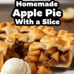 Homemade Apple Pie With Slice