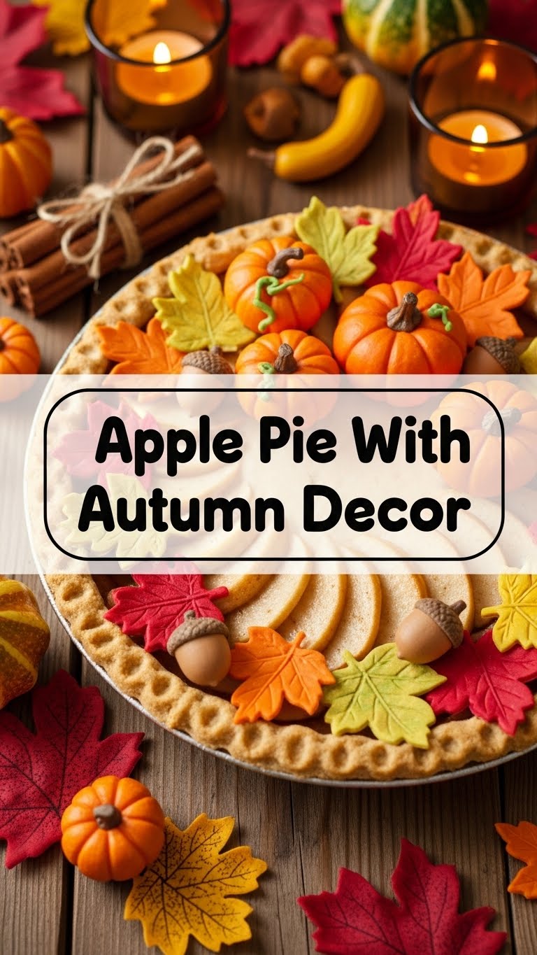 Apple Pie With Autumn Decor