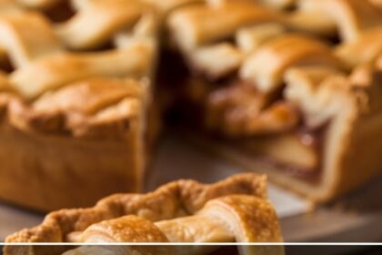 Slice Of Apple Pie With Honey