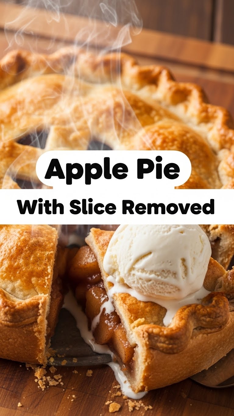 Apple Pie With Slice Removed