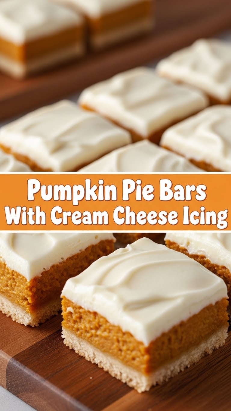 Pumpkin Pie Bars With Cream Cheese Icing