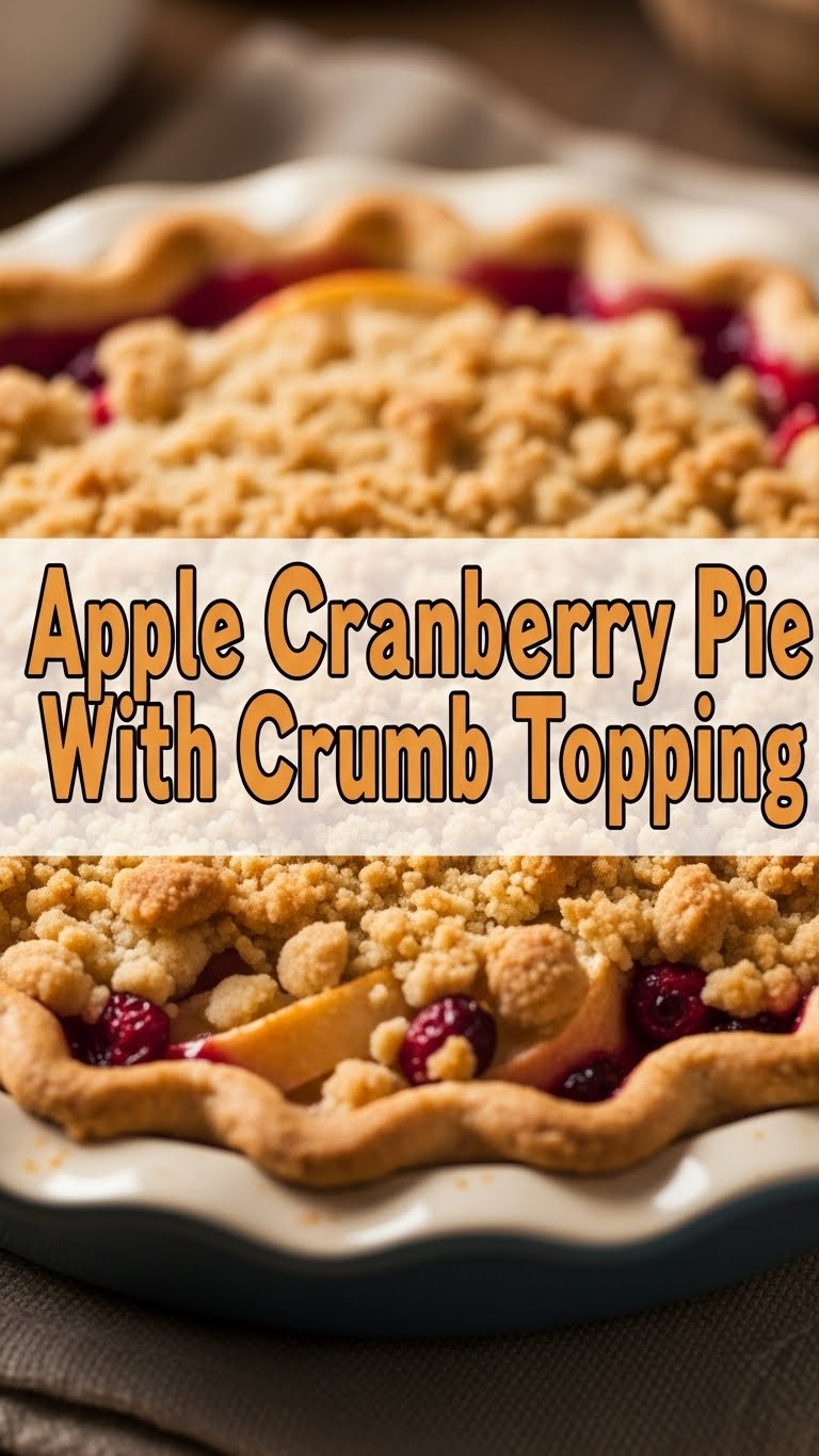 Apple Cranberry Pie With Crumb Topping