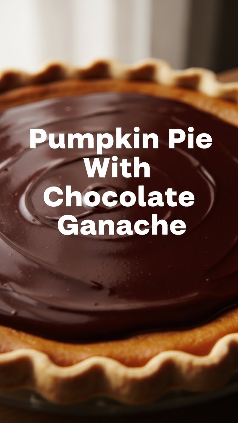 Pumpkin Pie With Chocolate Ganache