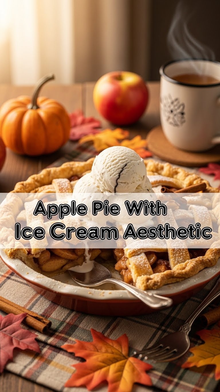 Apple Pie With Ice Cream Aesthetic