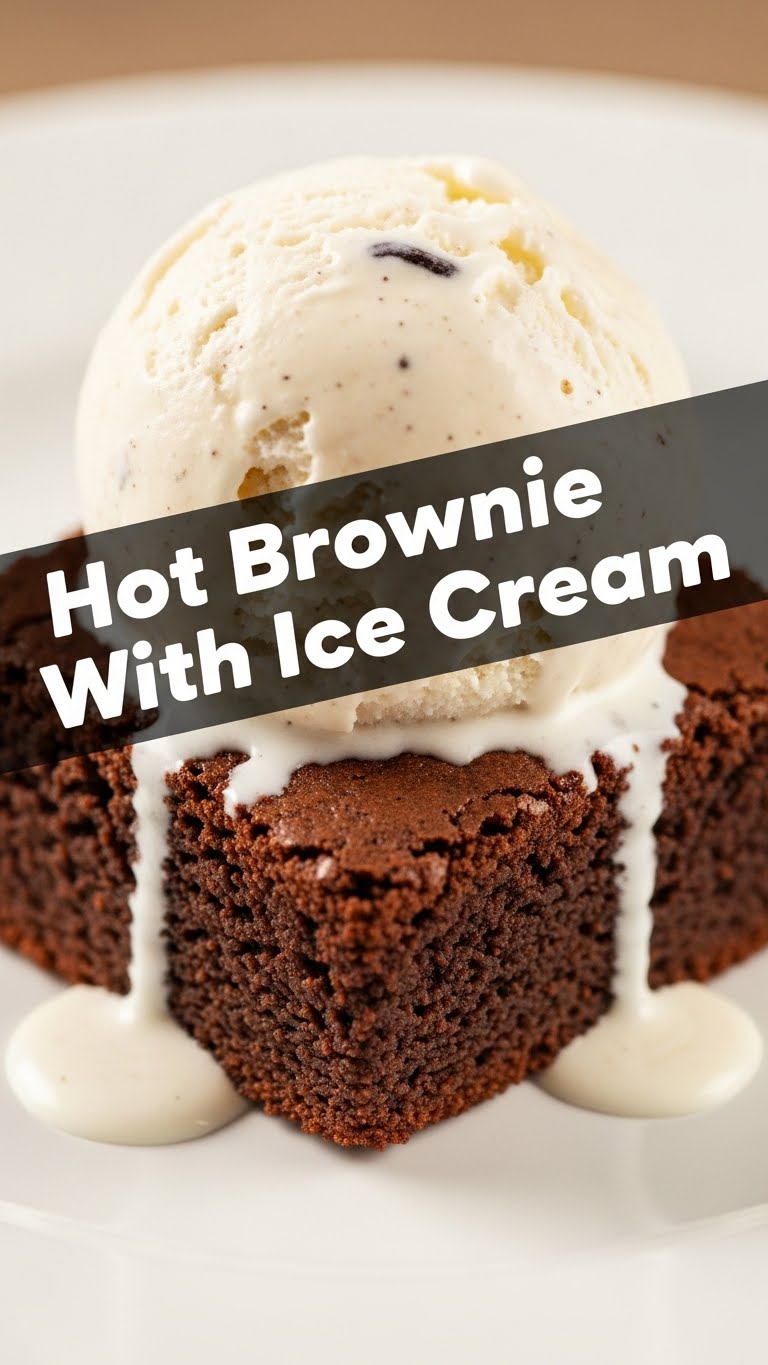 Hot Brownie With Ice Cream