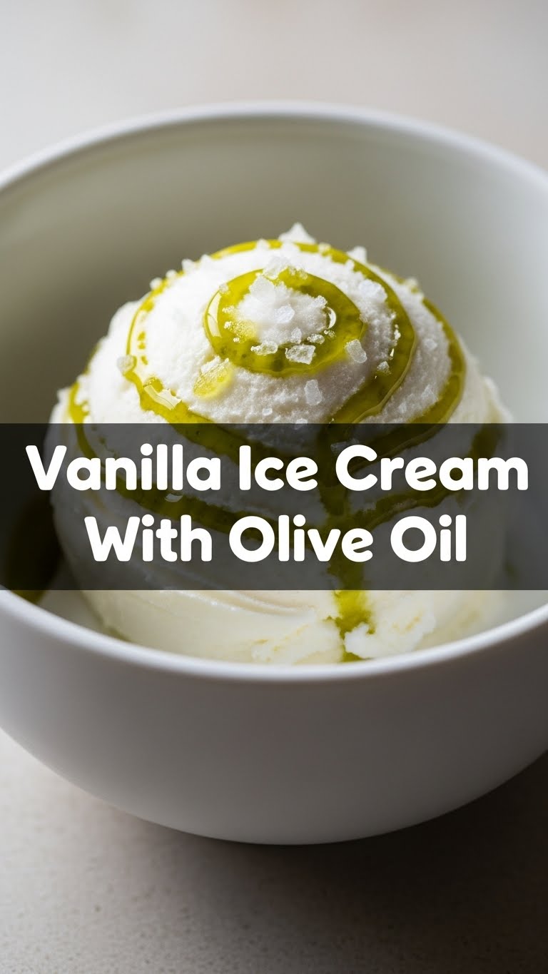 Vanilla Ice Cream With Olive Oil