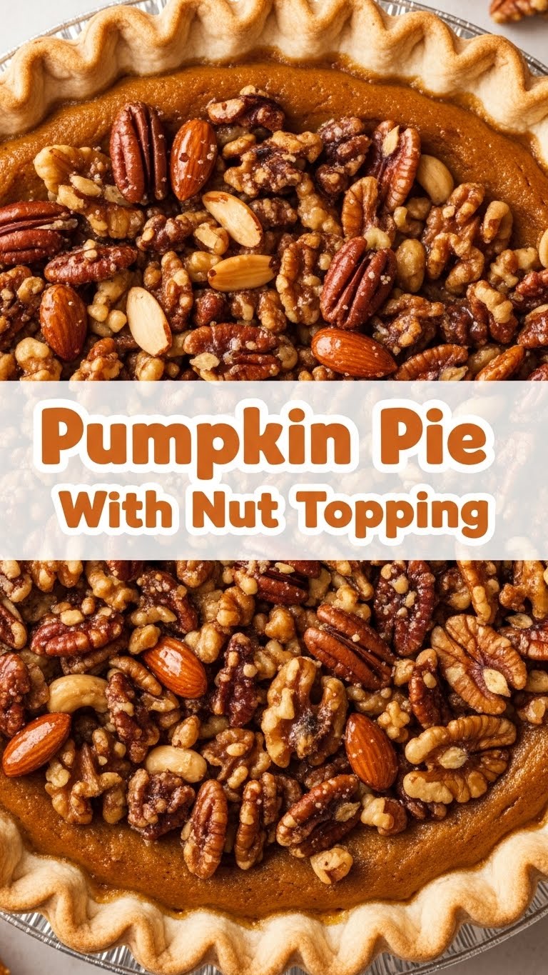 Pumpkin Pie With Nut Topping