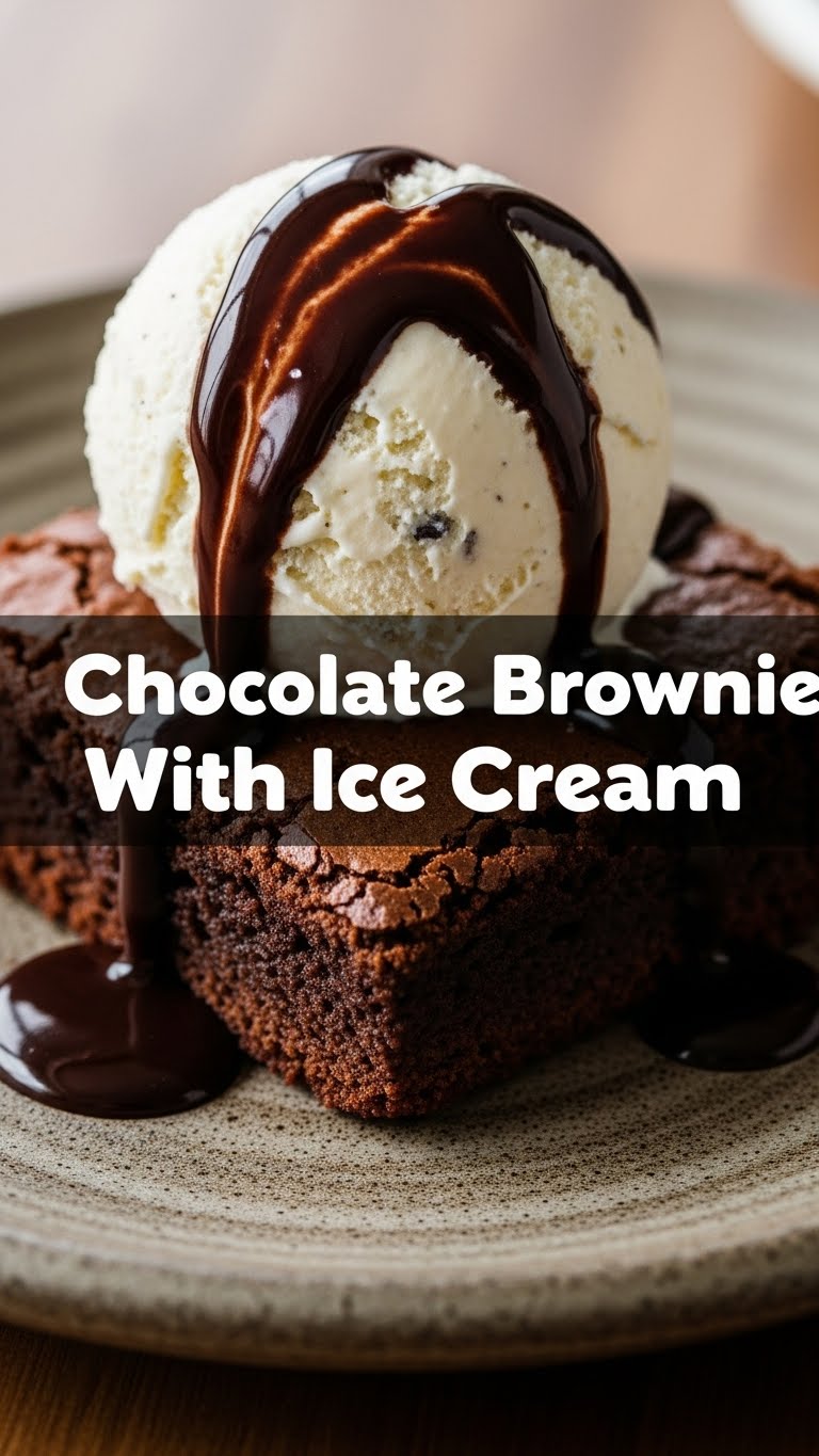 Chocolate Brownie With Ice Cream