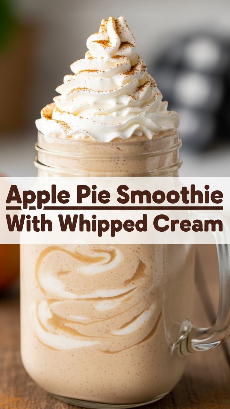 Apple Pie Smoothie With Whipped Cream