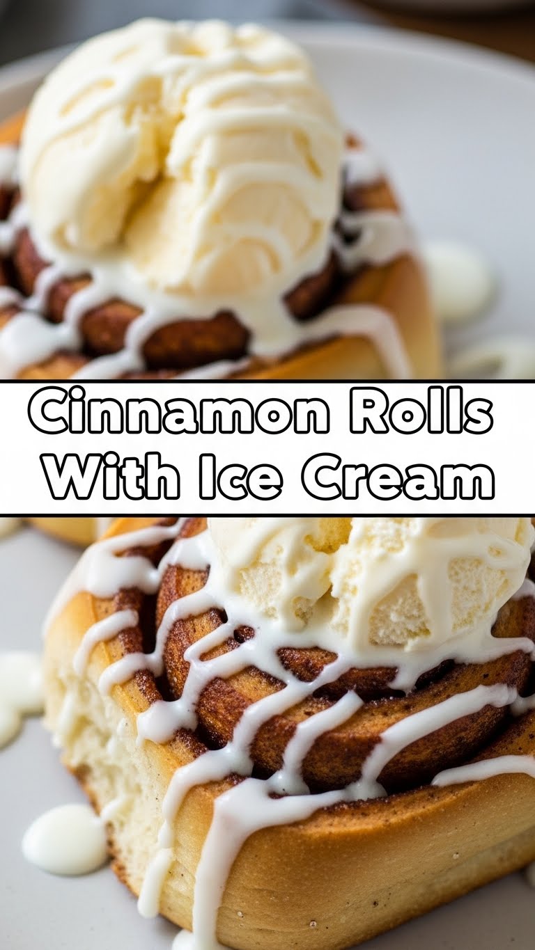 Cinnamon Rolls With Ice Cream