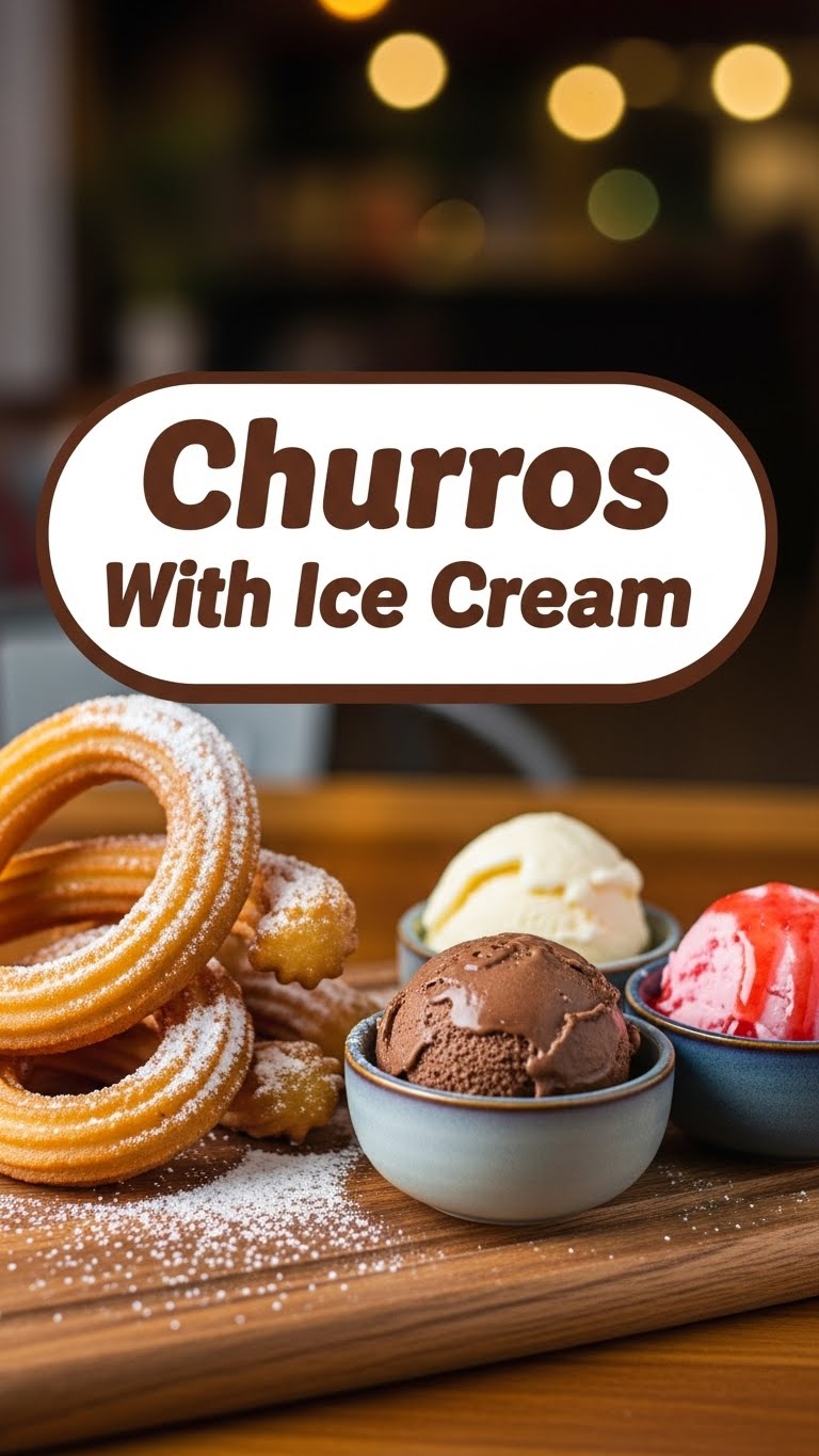 Churros With Ice Cream
