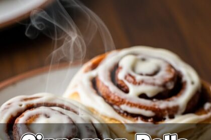 Cinnamon Rolls With Vanilla Ice Cream