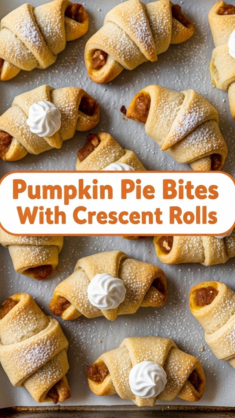 Pumpkin Pie Bites With Crescent Rolls