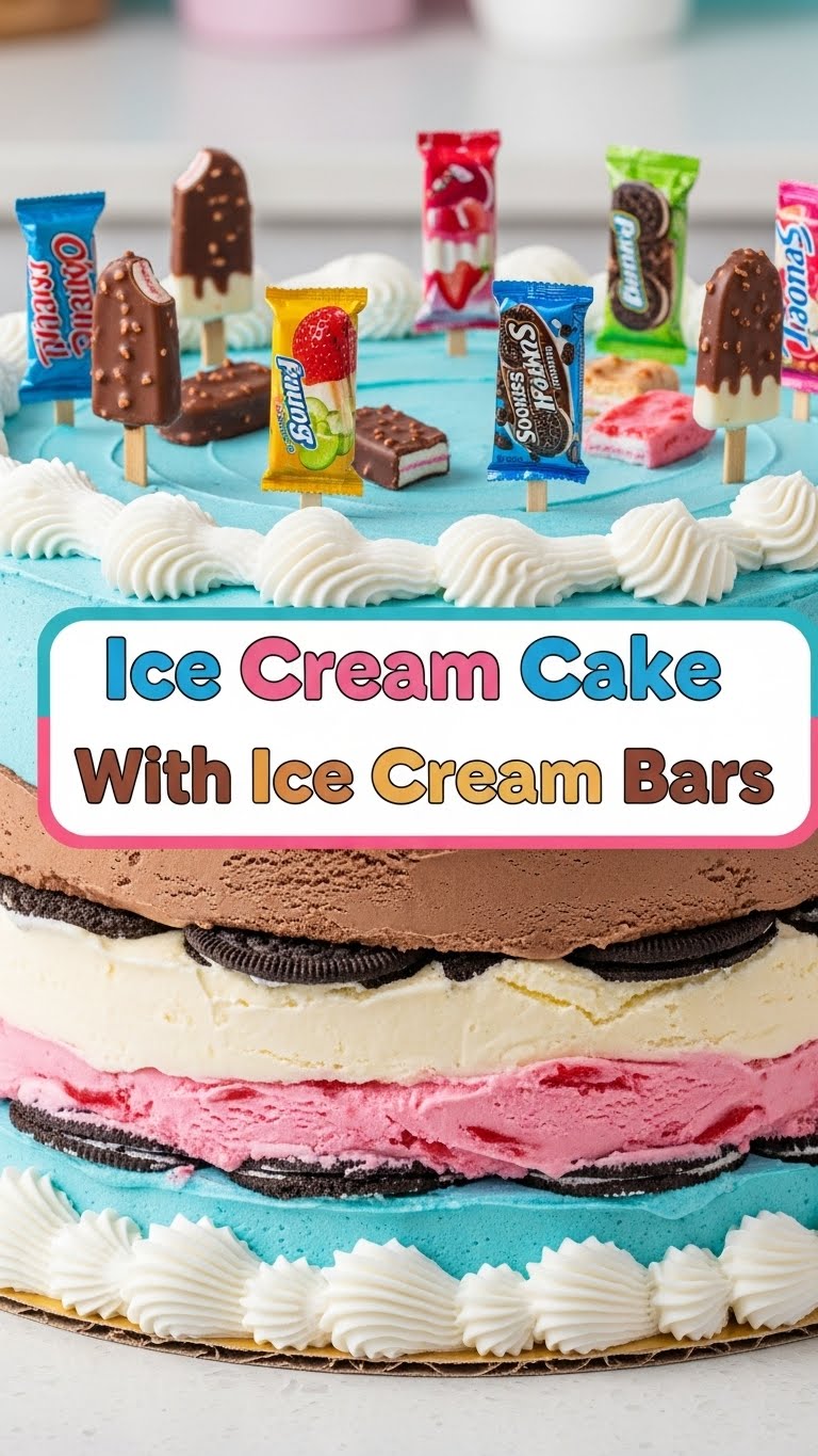 Ice Cream Cake With Ice Cream Bars
