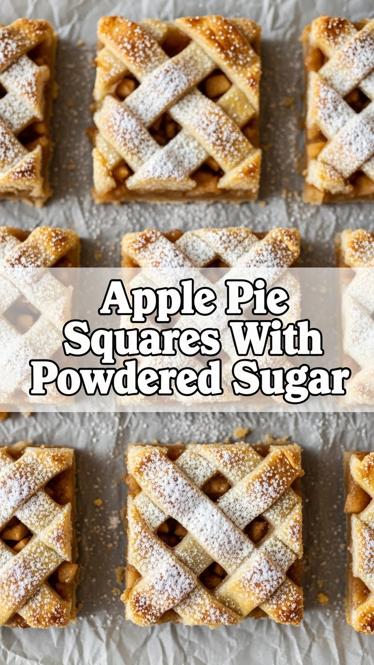 Apple Pie Squares With Powdered Sugar