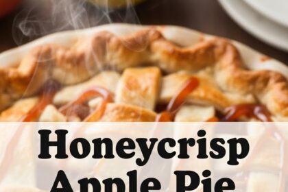 Honeycrisp Apple Pie With Caramel Sauce