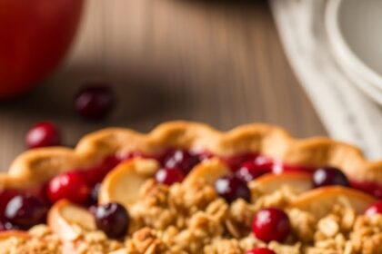 Cranberry Apple Pie With Streusel Topping