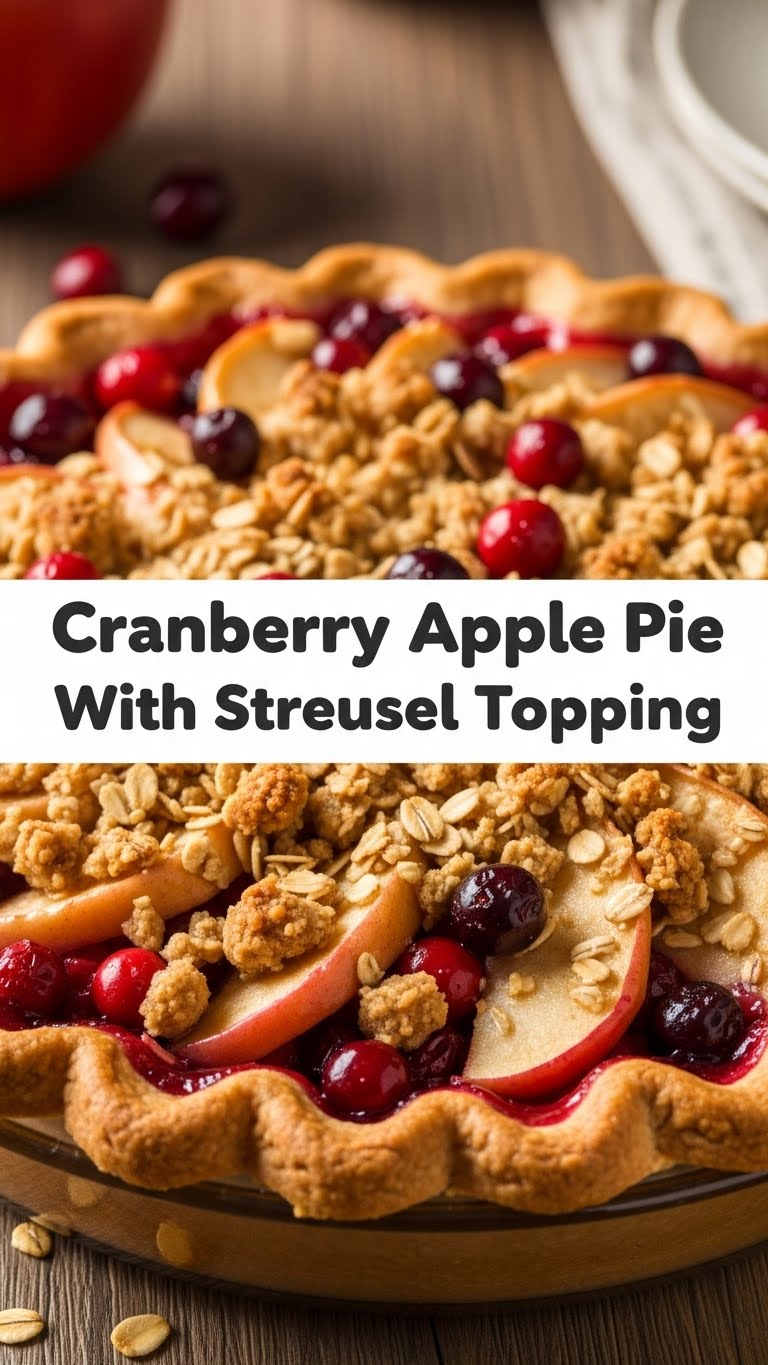 Cranberry Apple Pie With Streusel Topping