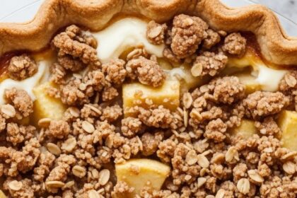 Sour Cream Apple Pie With Streusel Topping