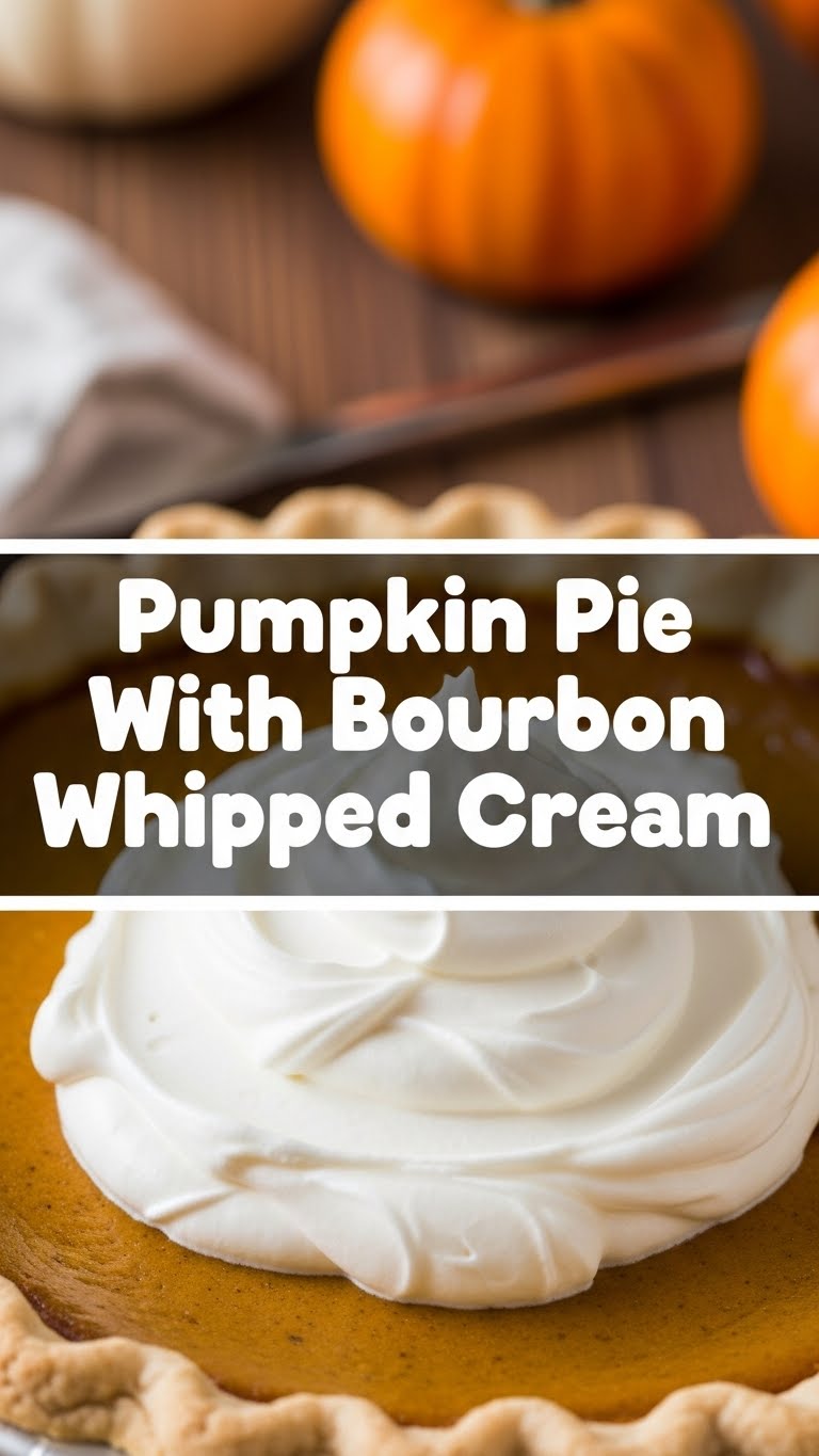 Pumpkin Pie With Bourbon Whipped Cream