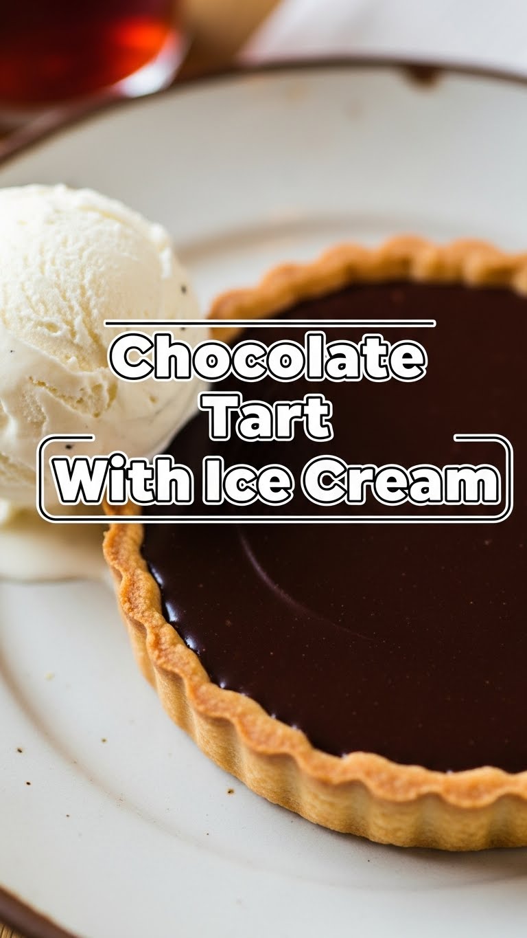 Chocolate Tart With Ice Cream