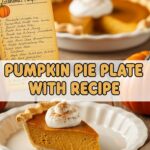 Pumpkin Pie Plate With Recipe