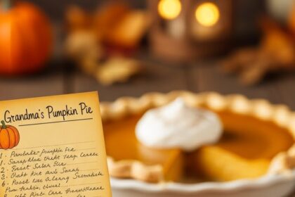 Pumpkin Pie Plate With Recipe