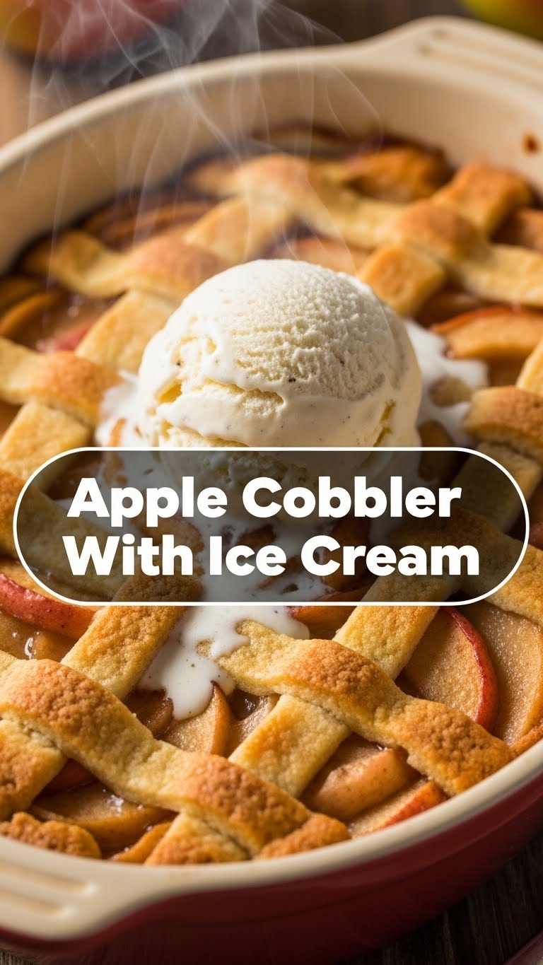 Apple Cobbler With Ice Cream