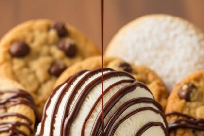 Cookies In A Bowl With Ice Cream